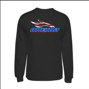 Long Sleeve Flag Logo T-Shirt - Black